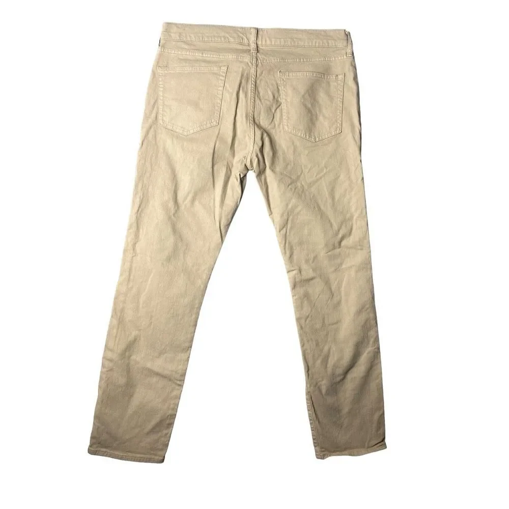 J.Crew Mens 484 Slim-fit Stretch Chino‎ Pants in River Brown Size 35x32